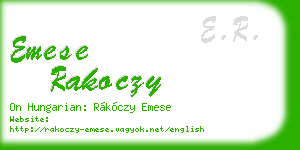 emese rakoczy business card