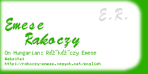 emese rakoczy business card